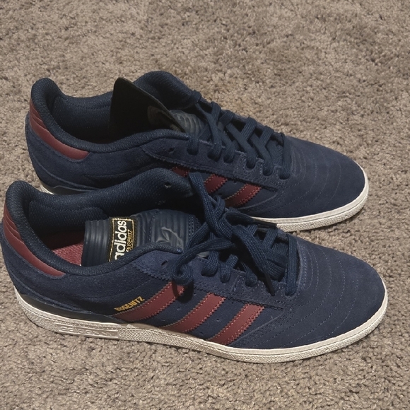 Adidas Busenitz Men’s Dark Blue & Burgundy Skate Sneakers Size 10 - Picture 4 of 5